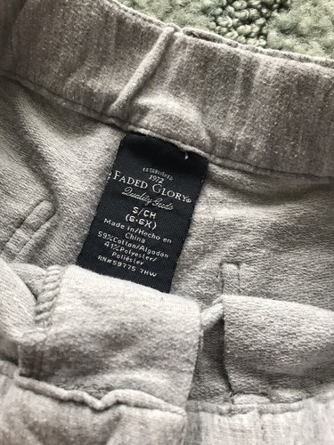 Girls Size 6/6x Faded Glory Grey Cotton Shorts