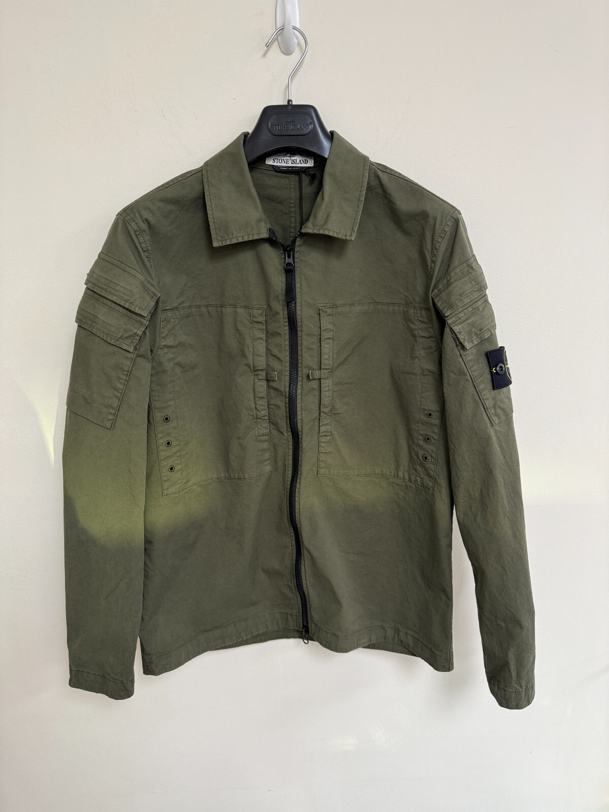 STONE ISLAND STONE ISLAND 10610 REGULAR FIT OVERSHIRT IN STRETCH COTTON GARMENT DYED