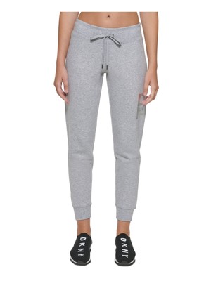 

DKNY SPORT Женские серые джоггеры с манжетами Logo Active Wear Укороченные брюки, Серый