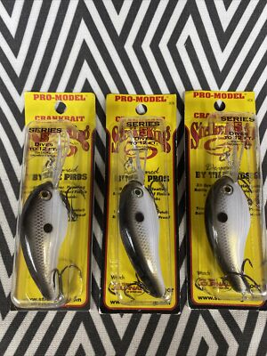 (3) Strike King Pro Model Series 5 Deep Diving Crankbaits Lure - Gizzard Shad