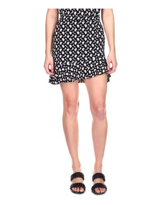 Женская белая мини-юбка А-силуэта MICHAEL MICHAEL KORS на молнии с асимметричным подолом XL