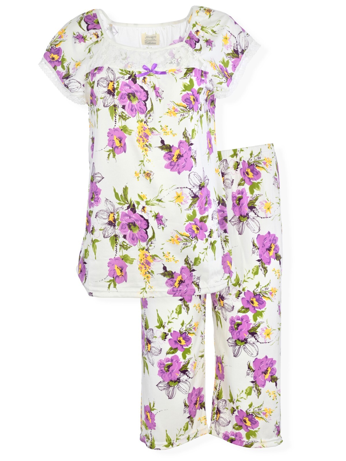 Womens Capri Set Sleepwear Soft Pajamas Sleep Nightshirts M L XL XXL NWT 804C