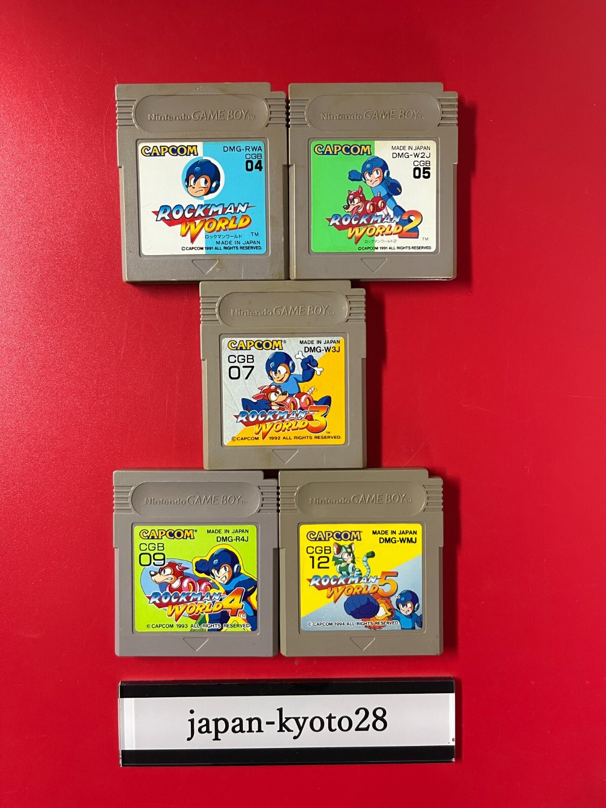Nintendo Gameboy Rockman World 1 2 3 4 5 Megaman set GB Nintendo Gameboy Rockman World 1 2 3 4 5 Megaman set GB
