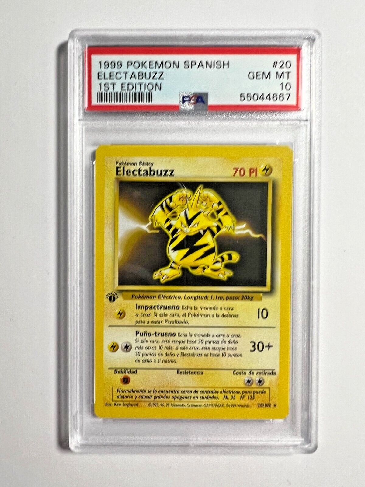 PSA 10 Gem Mint 1st Edition Electabuzz 1999 Pokemon Base Set PSA 10 Gem Mint 1st Edition Electabuzz 1999 Pokemon Base Set