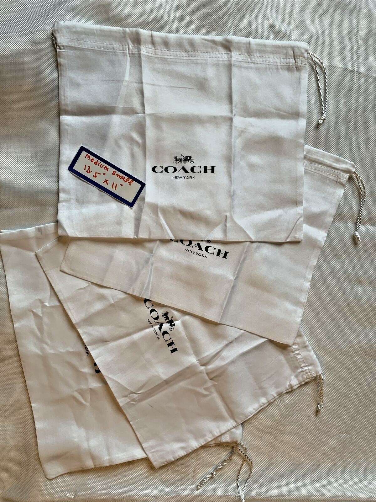 Coach Drawstring Dust Bag Storage Cover Bag /XL,L,M,S,XS,choose from variation!