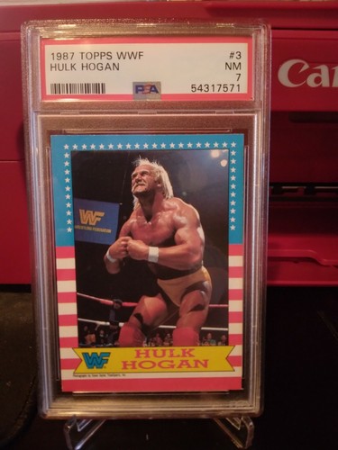 ハルク・ホーガンク　カードコレクション Hulk Hogan 1987 Topps WWF #3 PSA 7 NEAR MINT WRESTLING CARD