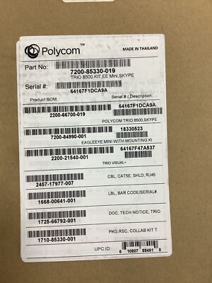 Polycom Trio 8500 Kit Skype EagleEye Mini Trio Visual  Conference 7200-85330-019