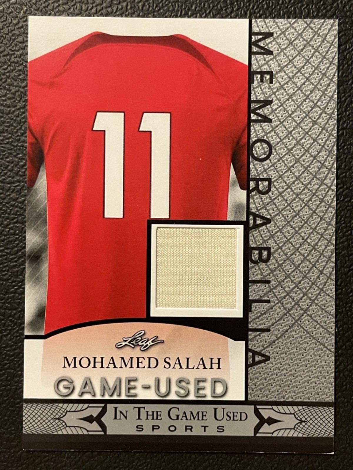 2024 Leaf In The Game Used Memorabilia Silver Mohamed Salah Jersey