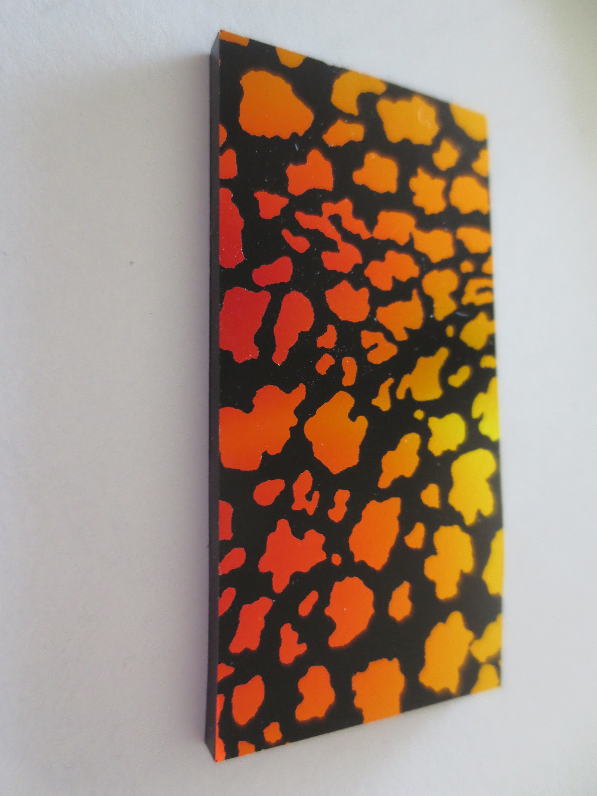 Dichroic Glass COE 90 - Gold and Red Leopard Design