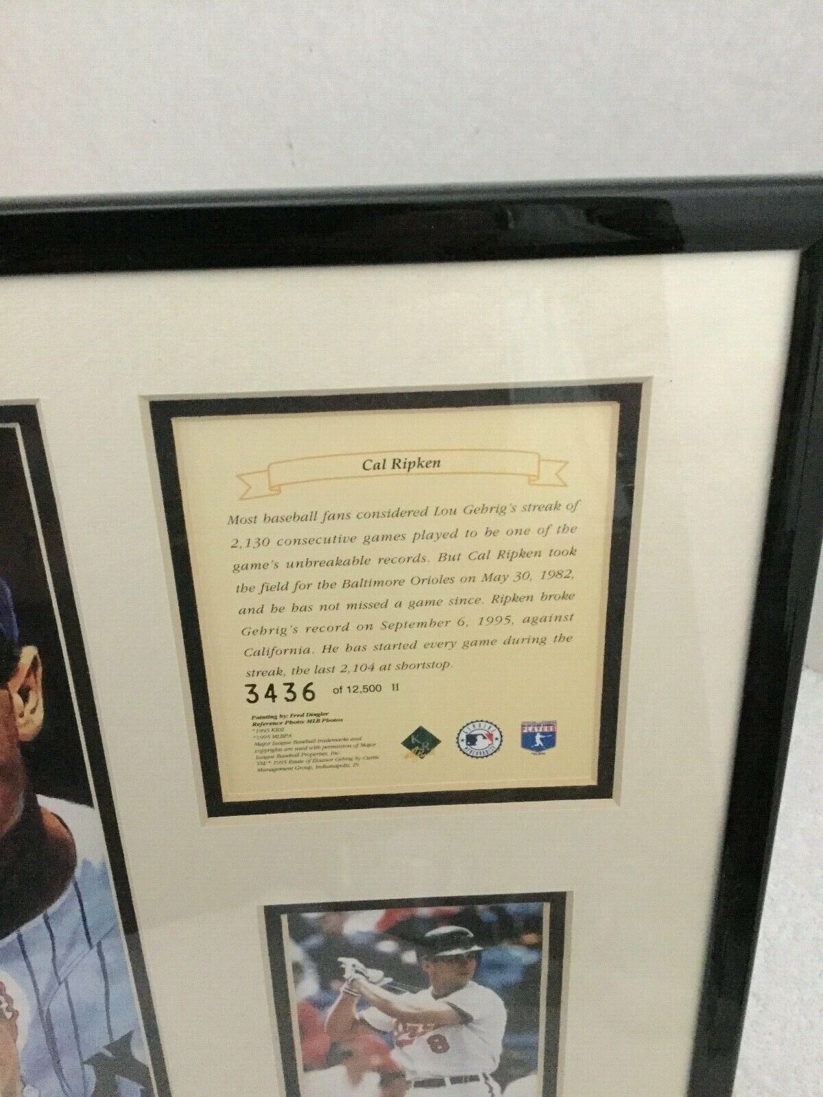 Cal Ripken Commemorative Consecutive Games Played Record Painting 3436 of 12,500