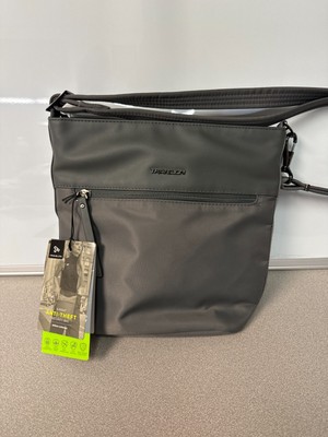 Travelon Anti-Theft Addison Bucket Bag Gray 5 Point Security RFID 8x10x5