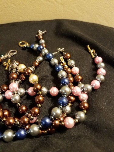 Lot Of 6 Beaded Bracelets Stocking Stuffer Gift Wholesale Restock