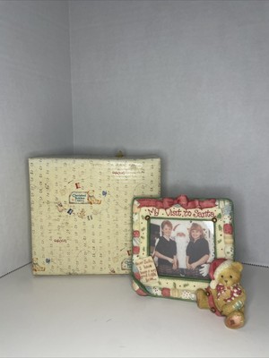Cherished Teddies My Visit To Santa Christmas Photo Frame 1994 617210 NIB ENESCO