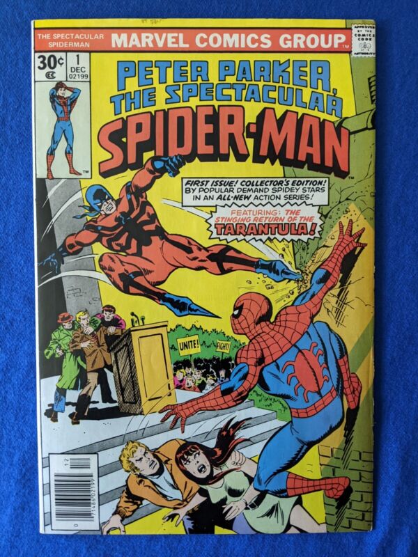 Spectacular Spider-Man #1 (1976) Marvel Bronze Classic, Original Owner Nice Copy