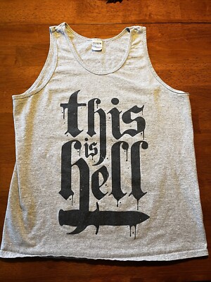 Vintage This is Hell Band Tank Top Shirt Large Long Island Hardcore Cancer Bats