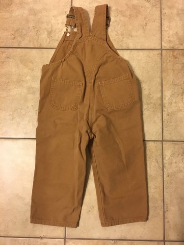 Carhartt Brown Overalls Size 2T EUC