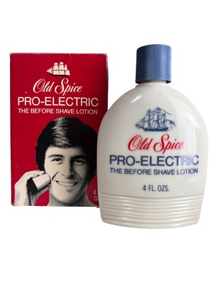 Vintage Old Spice Pro-Electric The Before Shave Lotion 4fl oz NOS