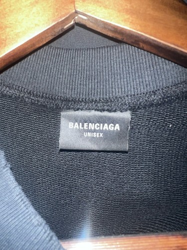 Pre-owned Balenciaga Tape Type Double Front Sweatshirt In Black
