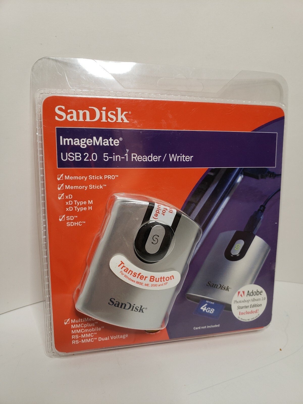 New SanDisk ImageMate USB 2.0 5-in-1 Memory Card Reader Writer sealed in package