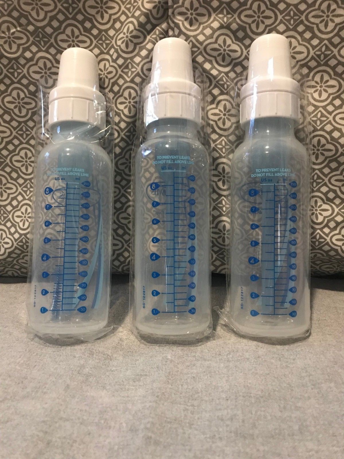 New 3 Pack Dr. Brown's 8 oz Baby Bottles Newborn Flow 0m+ Gift Set Blue