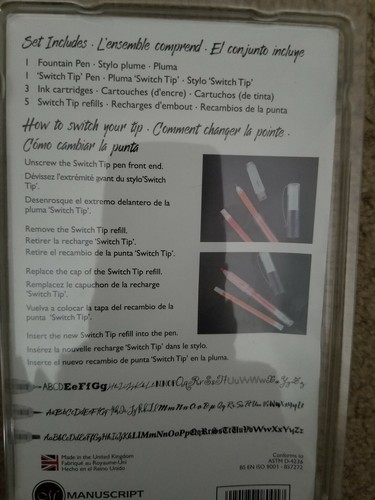 BRAND NEW Manuscript Pen CalliCreative Switch Tip Fountain Pen Set MM80001