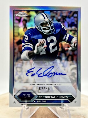 2023 Topps Composite Ed Too Tall Jones /85 AUTO CHROME REFRACTOR #TCA-ETT Dallas