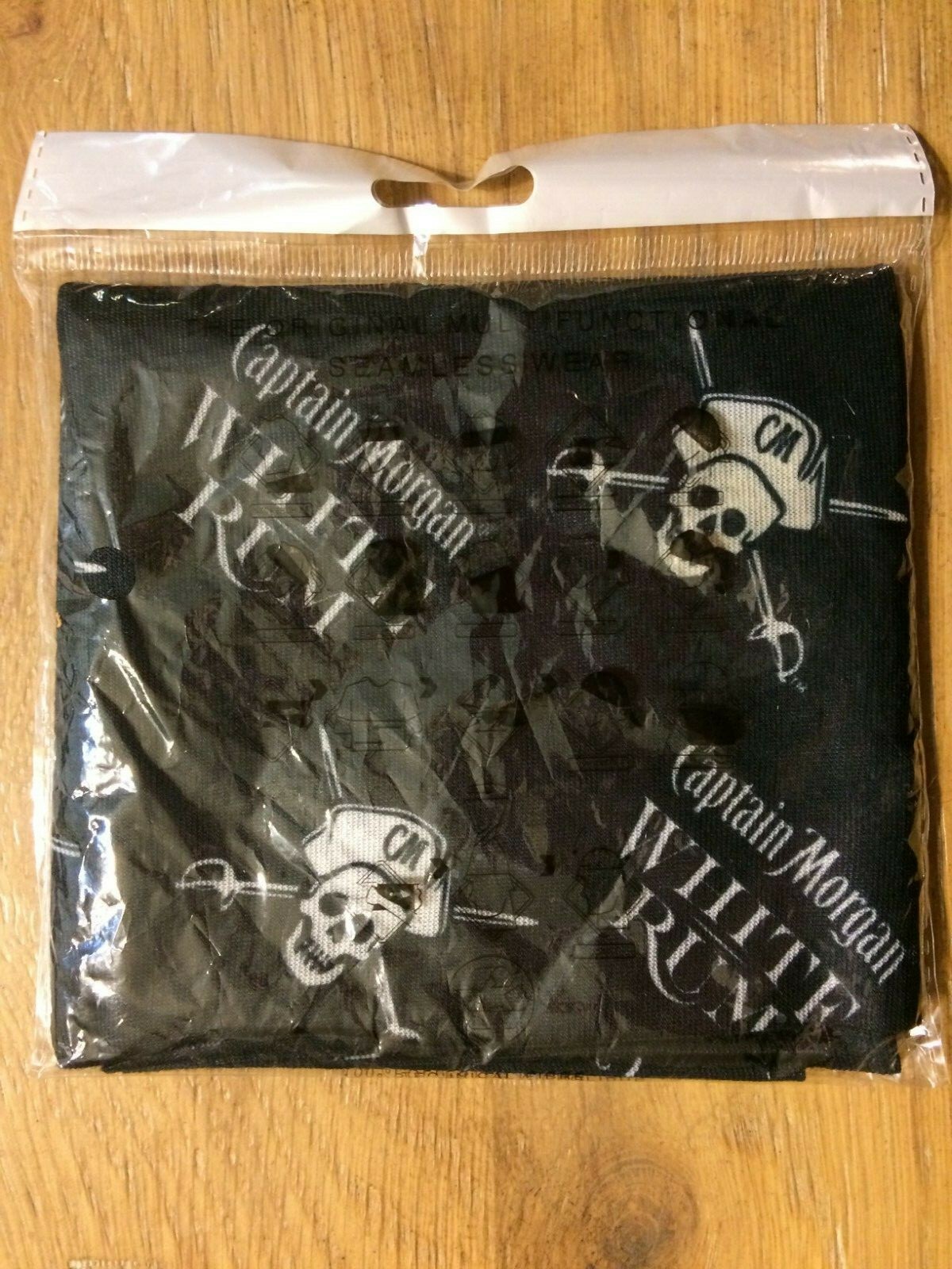 Captain Morgan White Rum Black Pirate Bandana - New In Package!