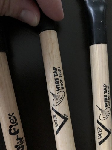 Cajon Accessories Brushes.  Vater and Vic Flirth