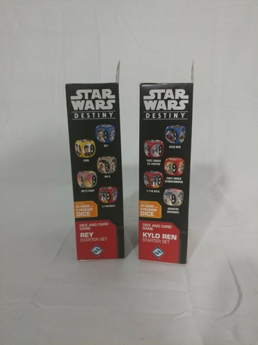 Star Wars Destiny Dice Card Game Starter LOT Rey Kylo Ren NEW Fantasy Flight Set