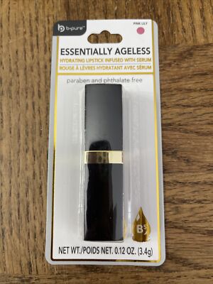 b Pure Essentially Ageless Hydrating Lipstick Infused With Serum Pink Lily