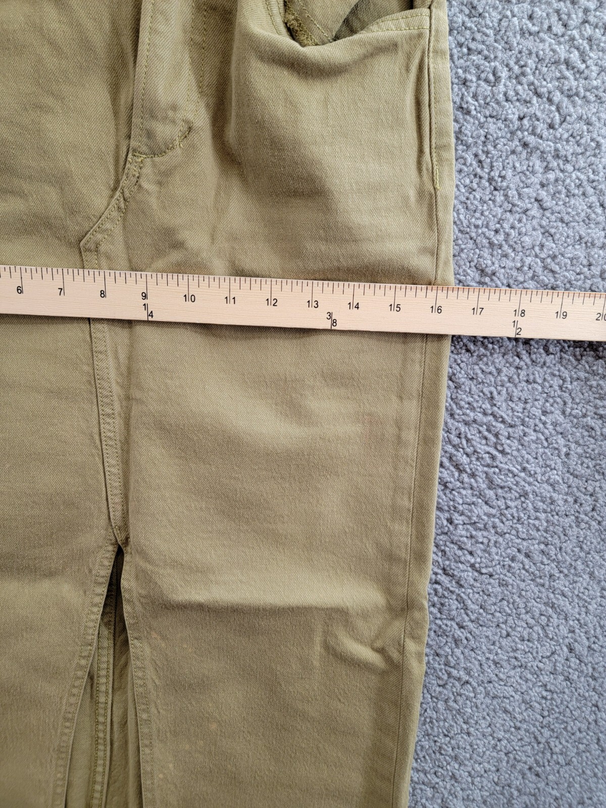 Joe's Jeans the Joplin Slit Denim Skirt Women's 24 Gothic Olive Solid Button Zip - Picture 6 of 16