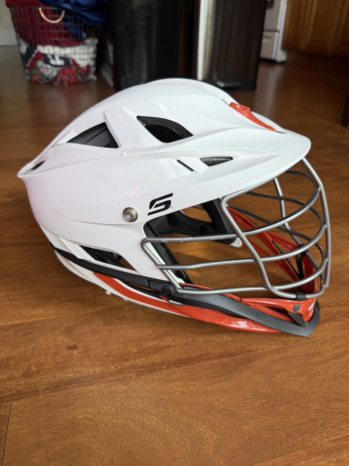 Cascade S Lacrosse Helmet White Medium EUC