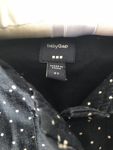 baby gap 3t girls Lightweight Polka Dot Navy Blue Spring Jacket