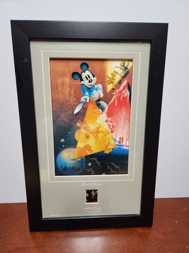 Disney Walt Disney's 100th Year Framed Pin Set LE 1306/5000
