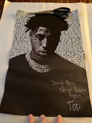 Young Boy Never Broke Again Top Wall Canvas 12   X 18  
