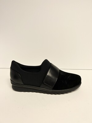Aravon Womens Josie Instep Sneaker Black Size 7.5 D(W)