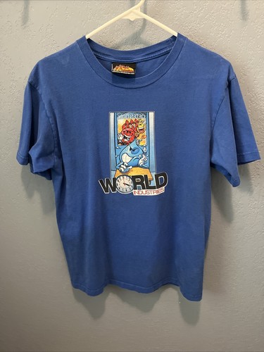 トップス 90s World Industries Tee Vintage 90s World Industries Skateboards Red T-shirt Sz M | eBay