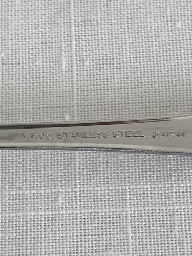 4 NS CO National Stainless Salad Forks Single Rose Pattern NST12 Glossy Japan