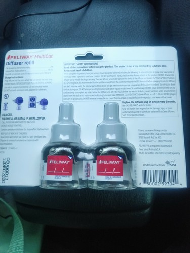 Feliway Multicat For Cats 30 day Refill Diffuser 48 ml Promotes Calming 2 Pack