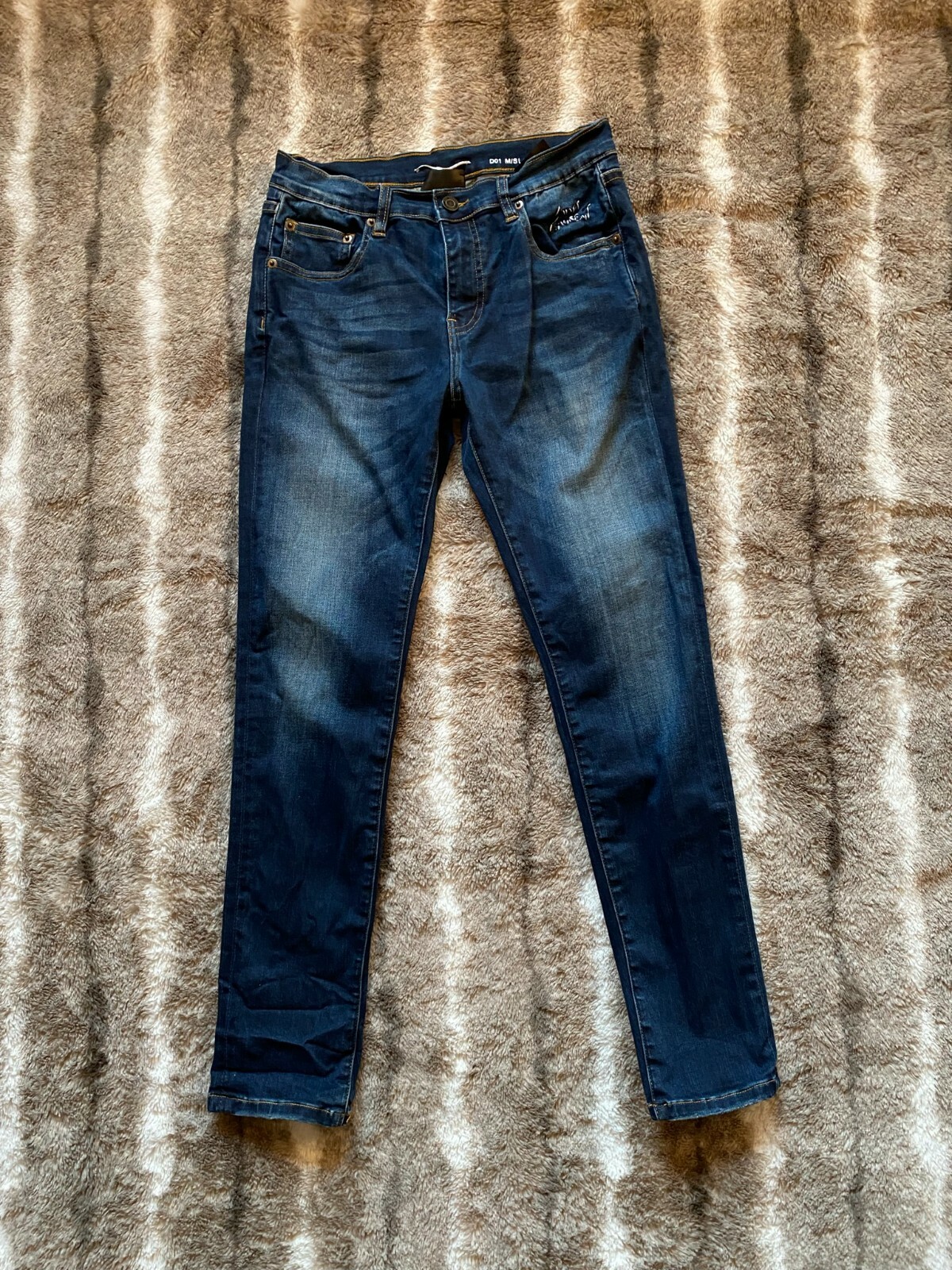 パンツ saint laurent paris skinny denim Saint Laurent Paris Blue Denim Stitch Logo Detail Skinny