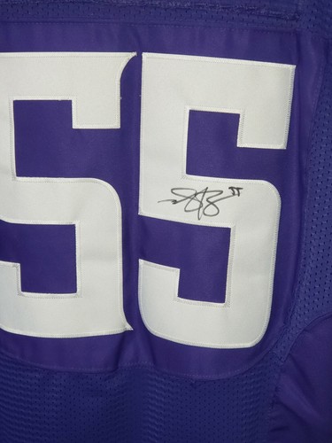 Anthony Barr Autographed Minnesota Vikings   Stiched NFL Game Jersey #55