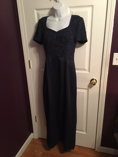 Jovani Navy Blue Mother of the Bride Groom Formal Dress Womens Size 10