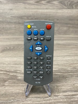 Genuine Audiovox RC-709 Portable DVD Player Remote Control Gray