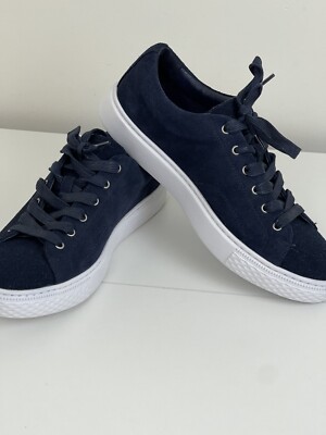 NWB POLO Ralph Lauren Men's Dunovin II Suede & Wool Blue Sneakers Sz 9