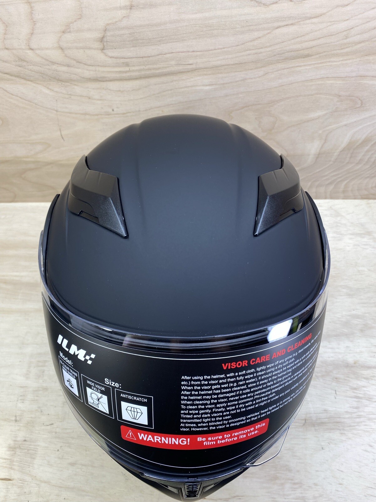Шлем ILM 902 Matte Black Motorcycle 