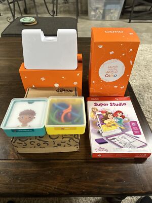 Amazon Fire Osmo Base, Disney Princess Studio, Little Genius Sticks/Rings Bundle
