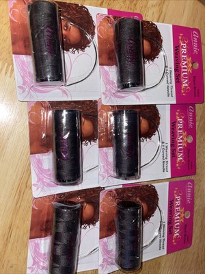 BRAND NEW LOT OF 6 ANNIE WEAVING SET #4842 BLACK BROWN THREAD CURVED NEEDLE