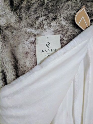 Aspen Home Faux Fur Throw Grey - 50