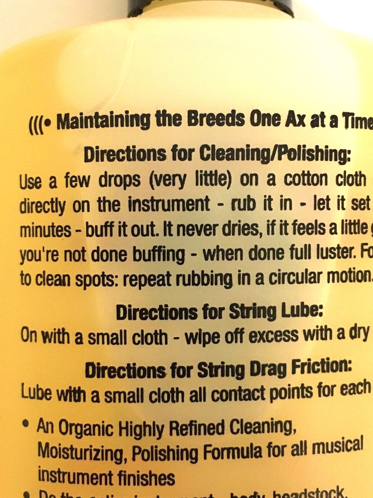 Dr. Duck's Axe Wax and String Lube for Guitars & Other Stringed Instruments 4 oz