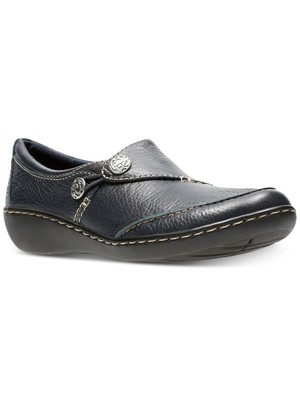 

КОЛЛЕКЦИЯ CLARKS Женские туфли на танкетке с пуговицами темно-синего цвета Ashland Lane, 9,5 N, Navy, 26063065